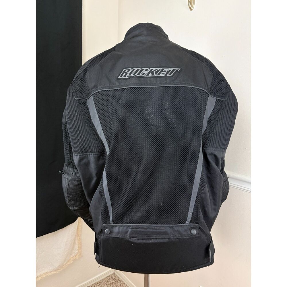 Joe Rocket Men's Black Mesh Armored Motorcycle Riding Jacket 2XL - Picture 2 of 10